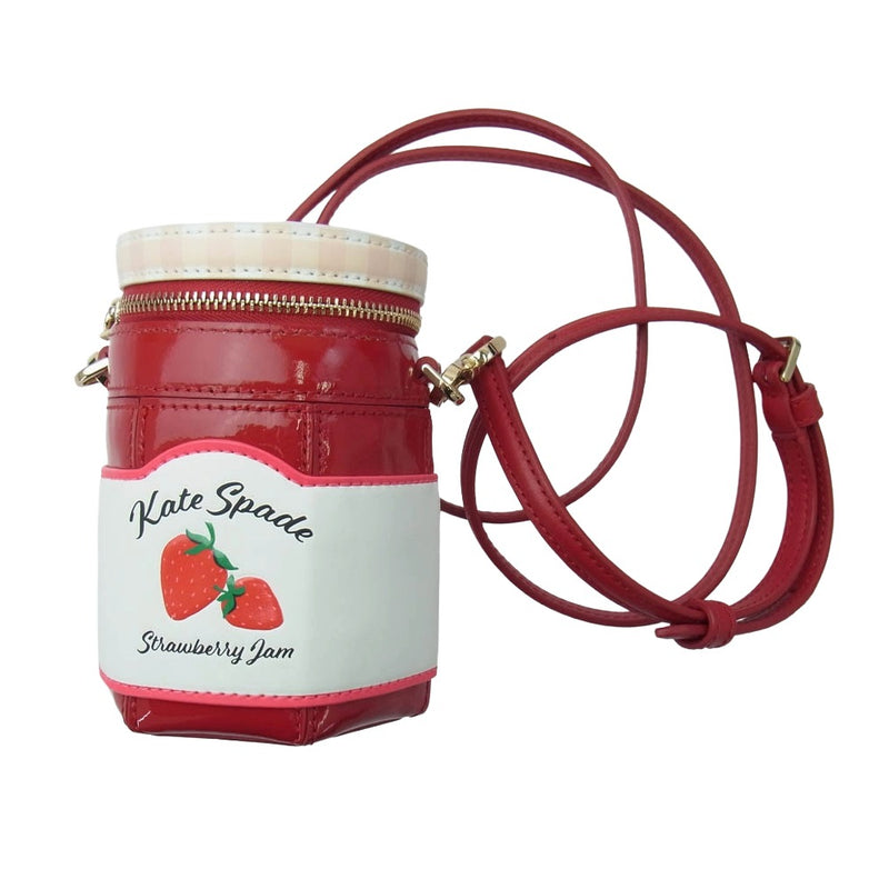 新品 ケイトスペード ストロベリー ドリームス 3D クロスボディ バッグ 苺 NWT Kate Spade 3D Dreams Strawberry Jam Jar Crossbody Bag Novelty