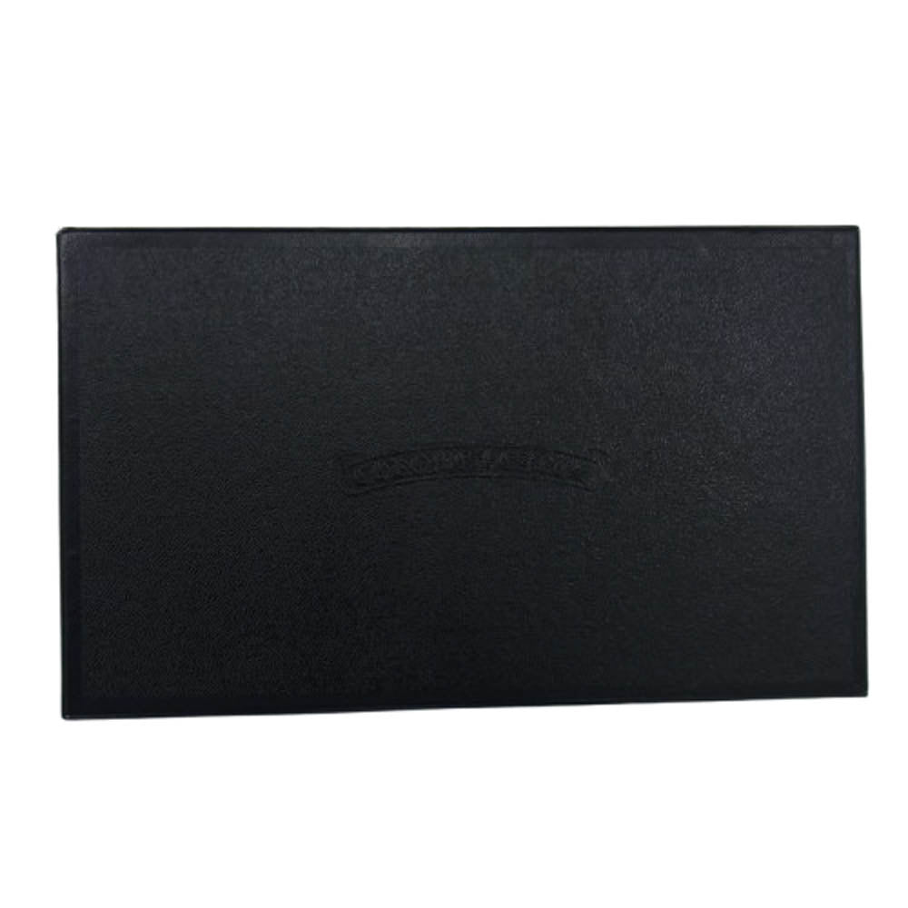CHROME HEARTS クロムハーツ(原本無) LONG WALLET グリーシー クロスボールボタン ロングウォレット 長財布 ブラック系【中古】