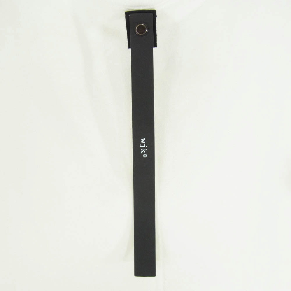 wjk ダブルジェイケイ 7838 カットオフ Vネック 半袖 カットソー Tシャツ ホワイト オフホワイト系 S【新古品】【未使用】【中古】