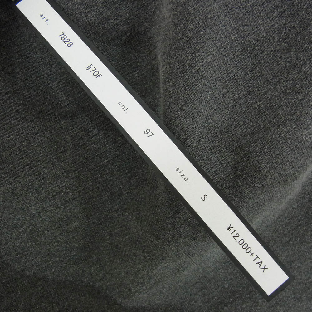 wjk ダブルジェイケイ 7828 カットオフ Uネック 半袖 カットソー Tシャツ グレー グレー系 S【新古品】【未使用】【中古】