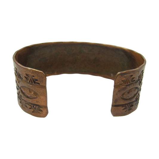 詳細不明 コッパー スタンプ バングル ブロンズ系 表記なし【中古】