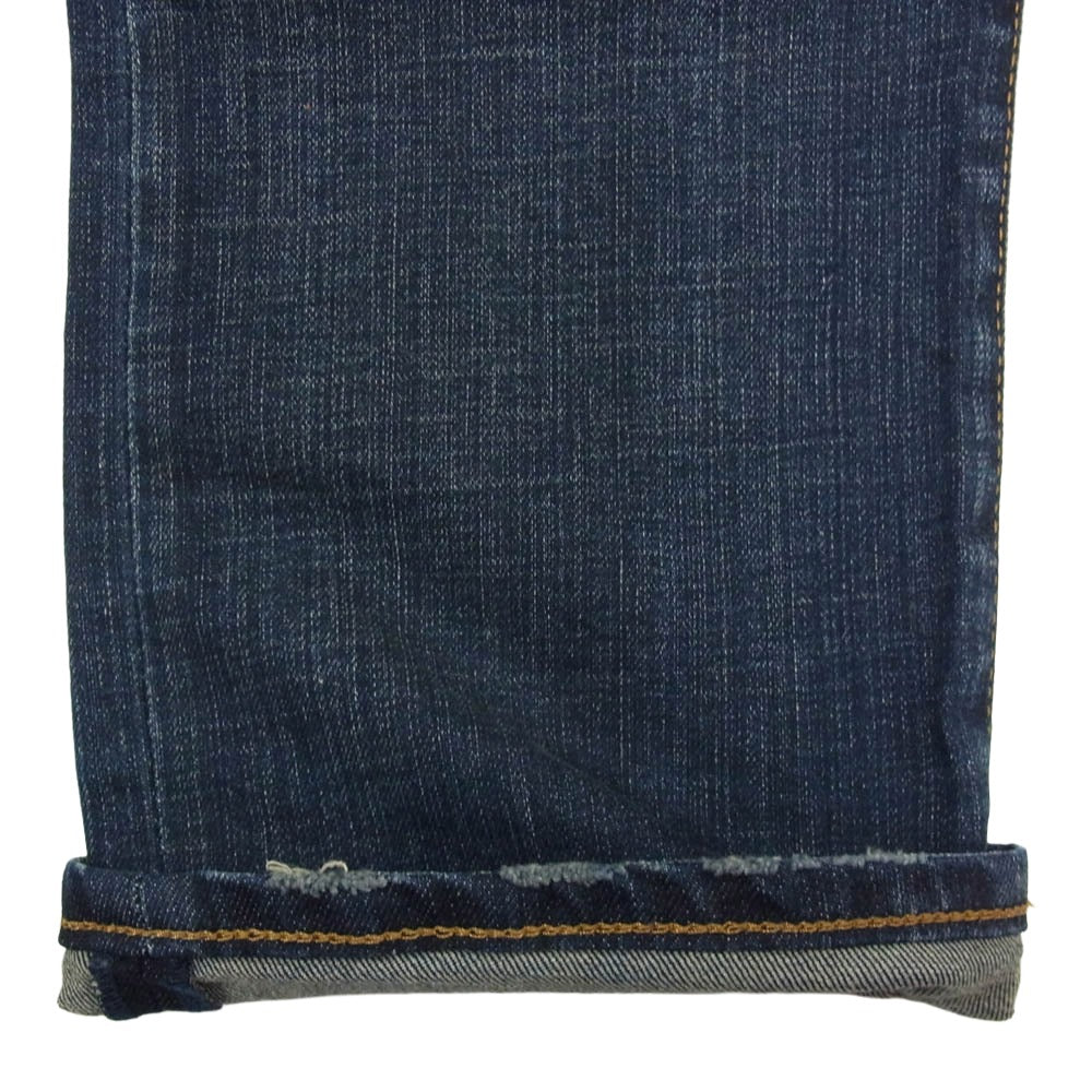 DIOR HOMME ディオールオム 133D016TX995 JAKE ジェイク ヴィンテージ加工 ボタンフライ ストレートスリム スキニー デニム パンツ インディゴブルー系 31【中古】