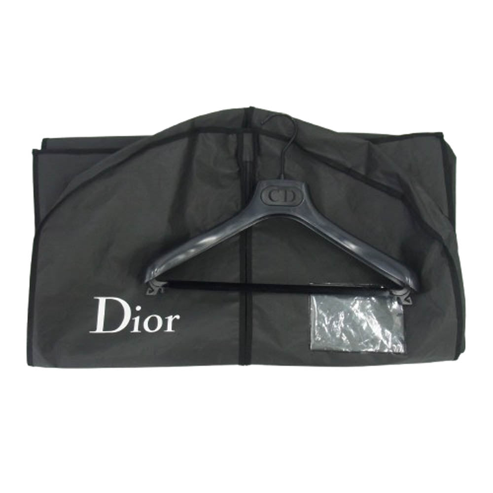 DIOR HOMME ディオールオム 04AW 4HH2032825 エディ期 襟サテン チェスター コート ブラック系 52【中古】