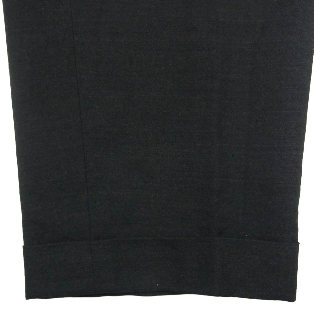 COMOLI コモリ 22SS V01-03003 2TUCK PANTS ウール 2タック スラックスパンツ ブラック系 2【中古】