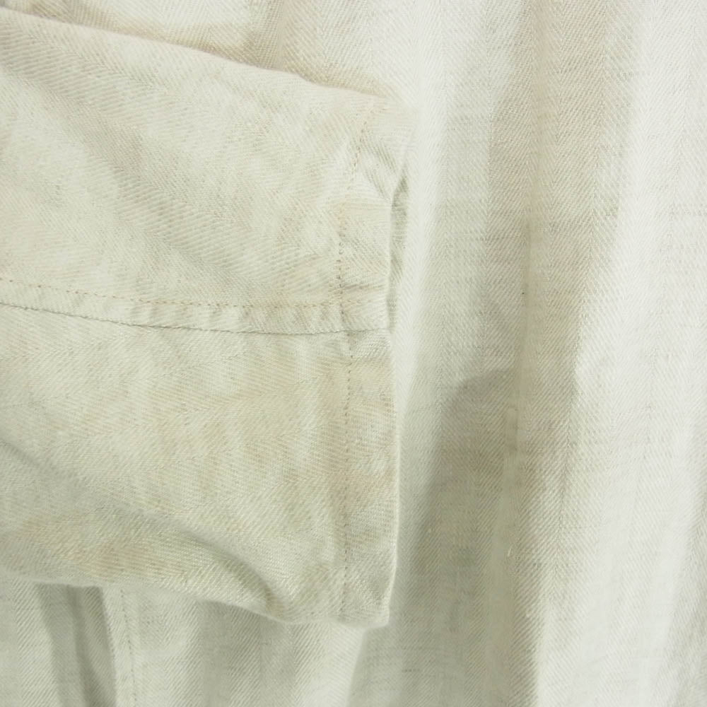 COMOLI コモリ 21SS T01-01010 ×Salvatore Piccolo サルヴァトーレ ピッコロ リネンヘリンボーン スタンドカラー ジャケット オフホワイト系 46【中古】