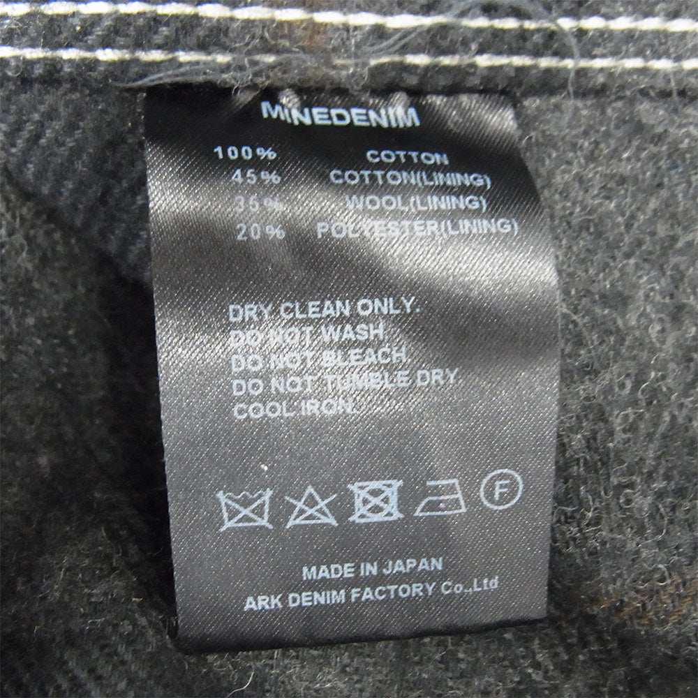MINEDENIM マインデニム 2310-90003-85-032 Blanket Lining Nocollar Coverall ノーカラー カバーオール デニム ジャケット インディゴブルー系 3【中古】