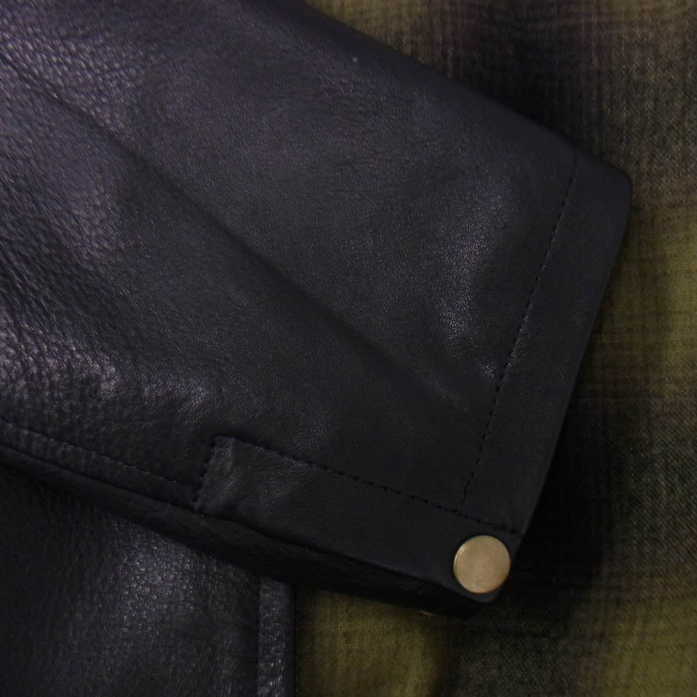 エクソダス 23FW-JKT-01 leather sports jacket レザー スポーツ ジャケット ブラック系 L【極上美品】【中古】