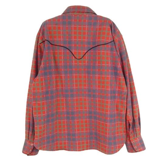 UNDERCOVER アンダーカバー M290 UNDERCOVER ISM DAVF期 ウェスタン チェック 長袖 シャツ レッド系 M【中古】
