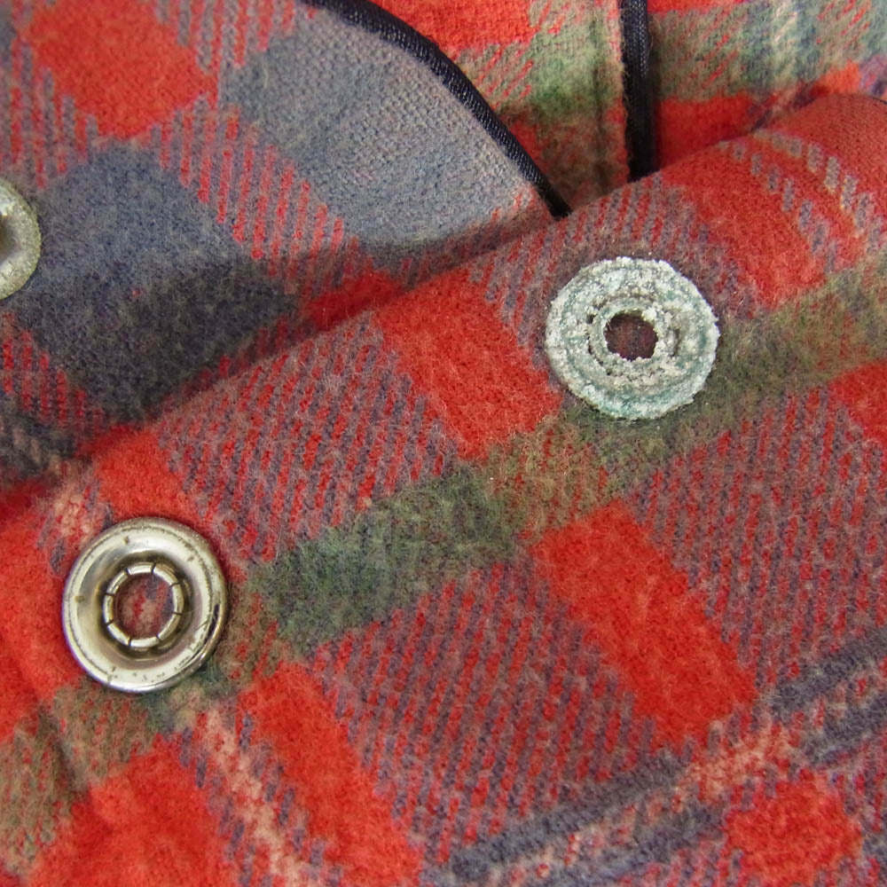 UNDERCOVER アンダーカバー M290 UNDERCOVER ISM DAVF期 ウェスタン チェック 長袖 シャツ レッド系 M【中古】