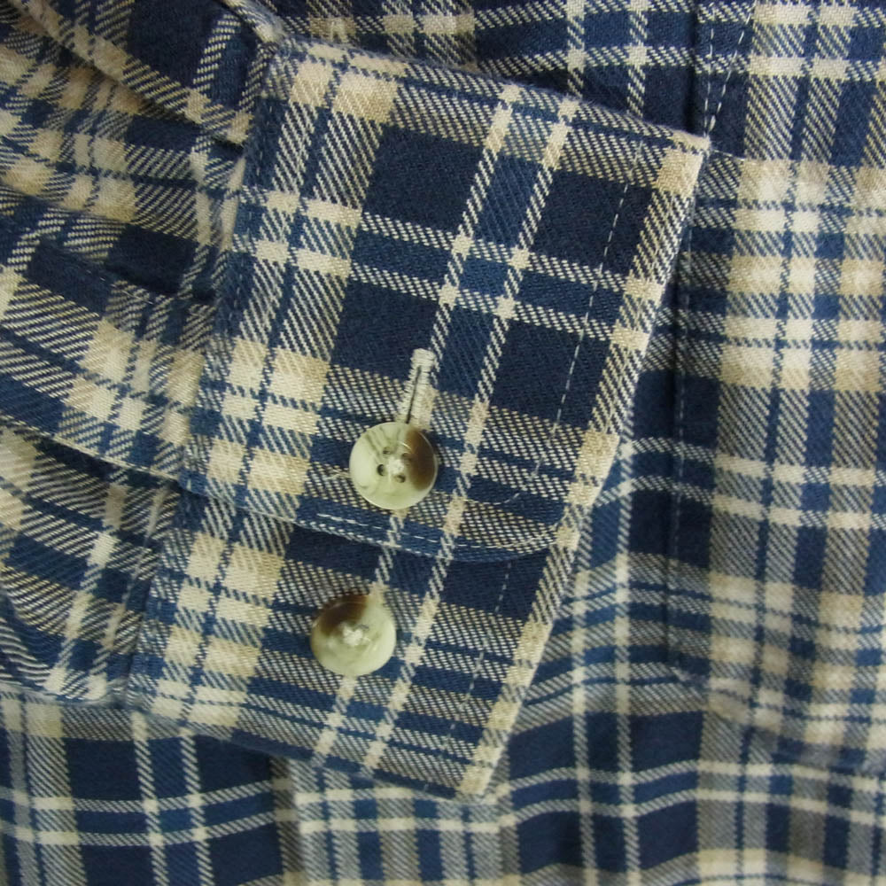 L.L.Bean エルエルビーン 00s ボタンダウン チェック 長袖 ネルシャツ グリーン系 M【中古】