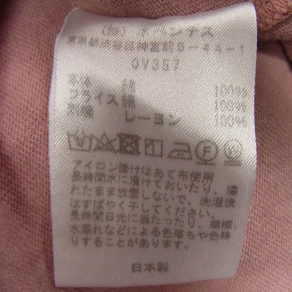 Needles ニードルス QV357 S/S Papillon Emb. Pocket Tee パピヨン刺繍 クルーネック ポケット 半袖 Tシャツ ピンク系 S【中古】