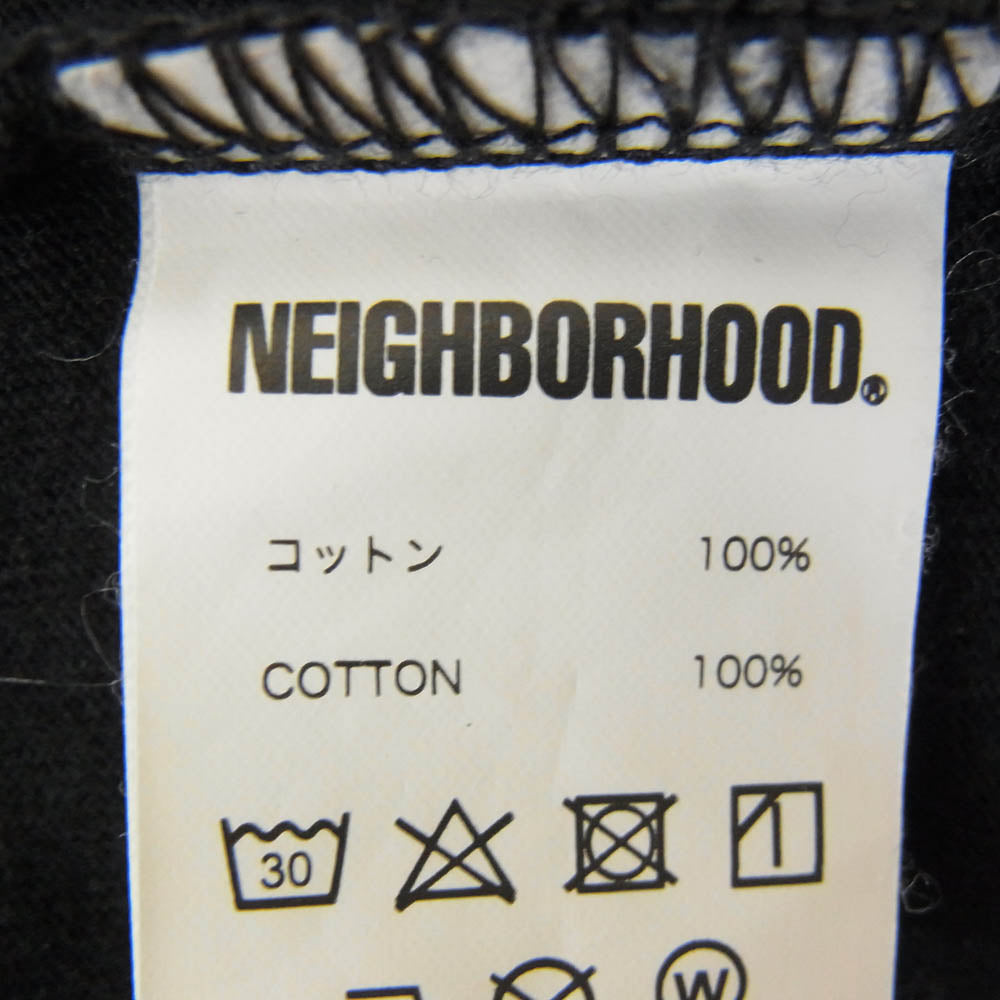 NEIGHBORHOOD ネイバーフッド 22SS 221PCNH-ST04 NH-4 C-TEE SS NEIGHBORHOOD TECHNICAL APPAREEL ロゴプリント クルーネック ショートスリーブ 半袖 Tシャツ ブラック系 L【中古】