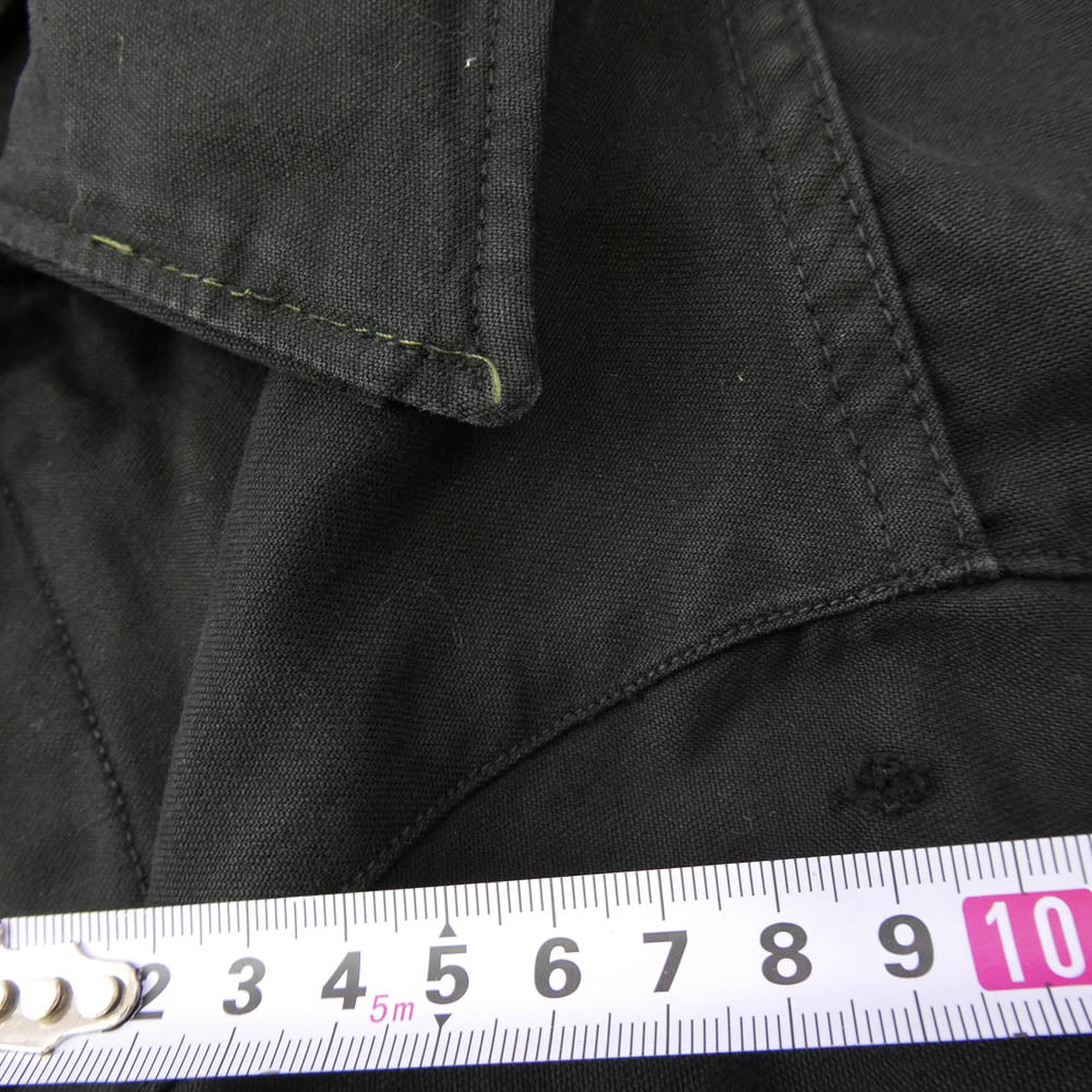 スウェーデン軍 C-56 後染め フィールドコート ブラック系 サイズ不明【中古】