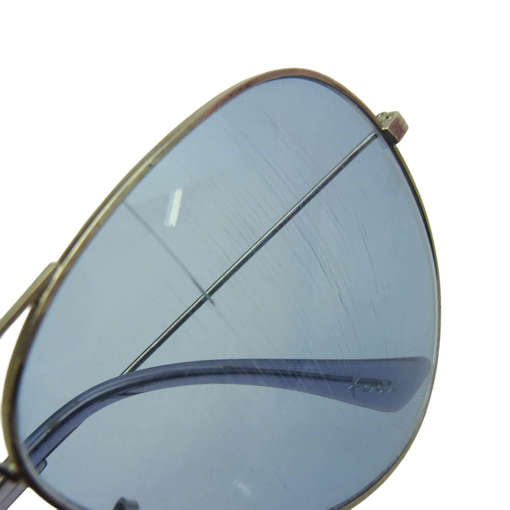 NUMBER(N)INE ナンバーナイン four ティアドロップ サングラス アイウェア シルバー系 ブルー系【中古】