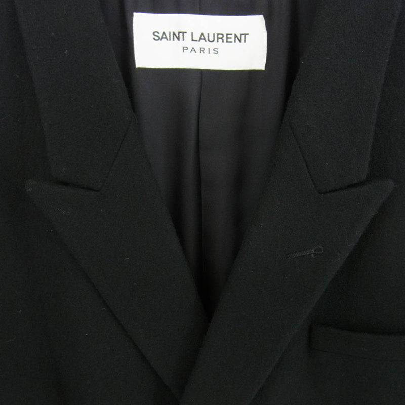 SAINT LAURENT サンローラン ダブルブレスト ベルト付き ウール