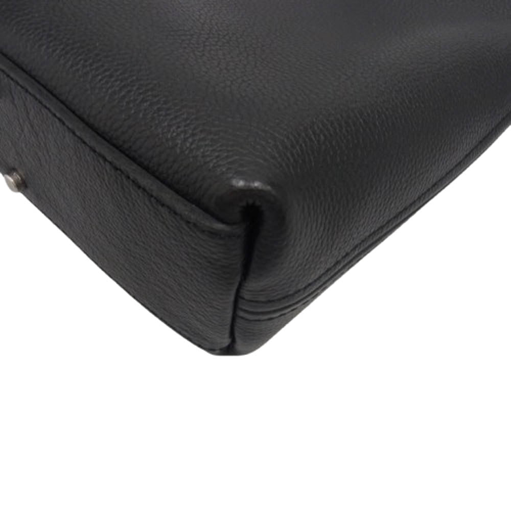 aniary アニアリ 07-01005 Shrink Leather レザー ブリーフケース ビジネスバッグ ブラック系【新古品】【未使用】【中古】