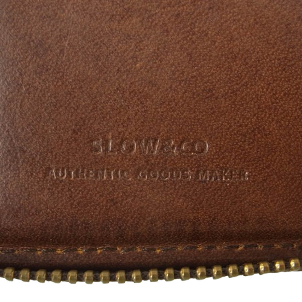 スロウ herbie mini wallet ハービー ミニ ウォレット ラウンド 財布 ブラウン系【中古】