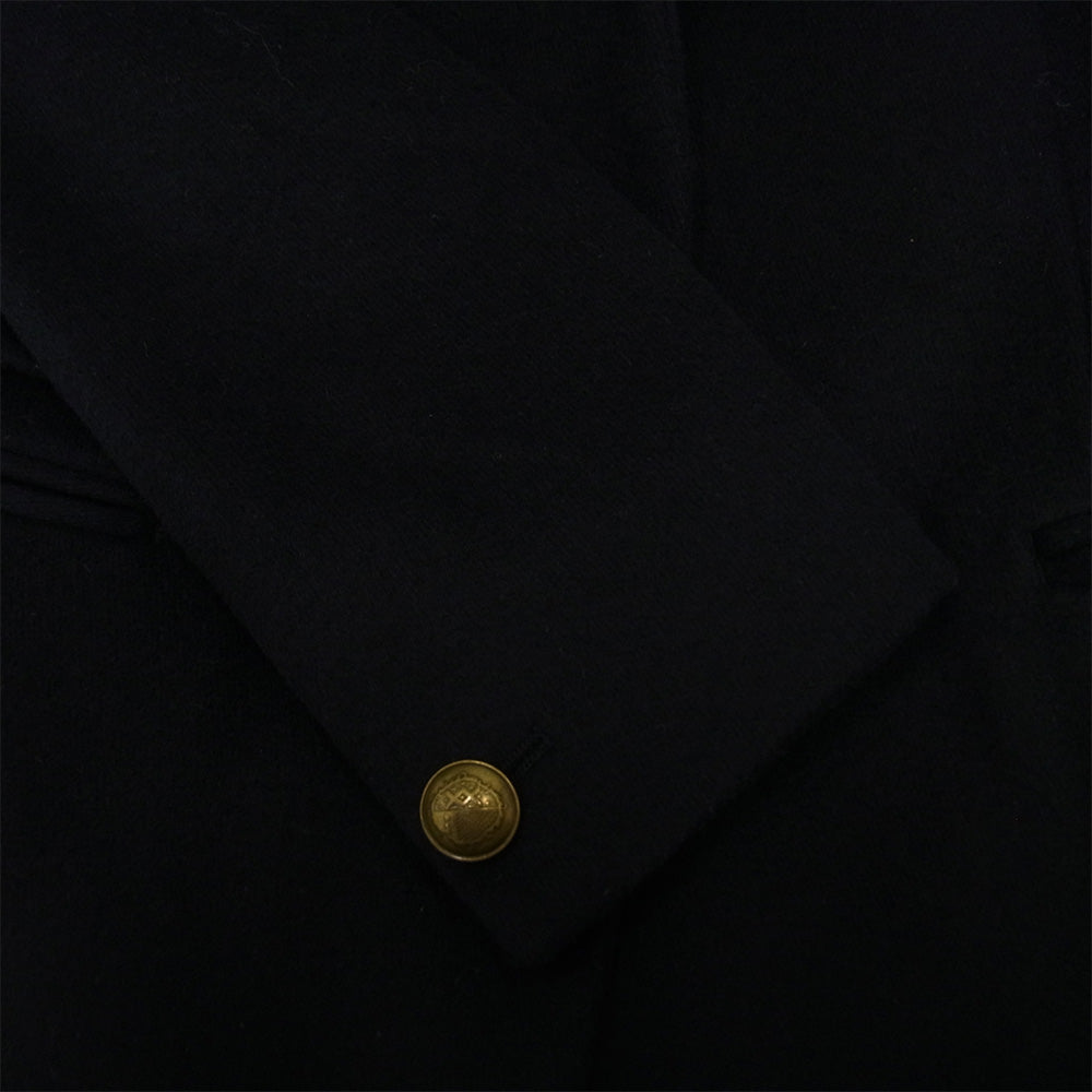 ISSEY MIYAKE イッセイミヤケ 長袖 ウール ニット ポロシャツ ブラック系 M【中古】