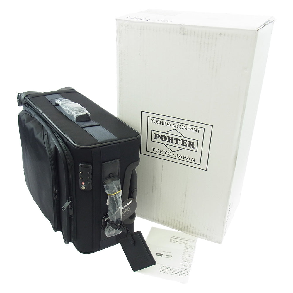 PORTER ポーター 655-17871 TIME TROLLEY BAG S タイム トロリーバッグ キャリーケース スーツケース ブラック系【新古品】【未使用】【中古】
