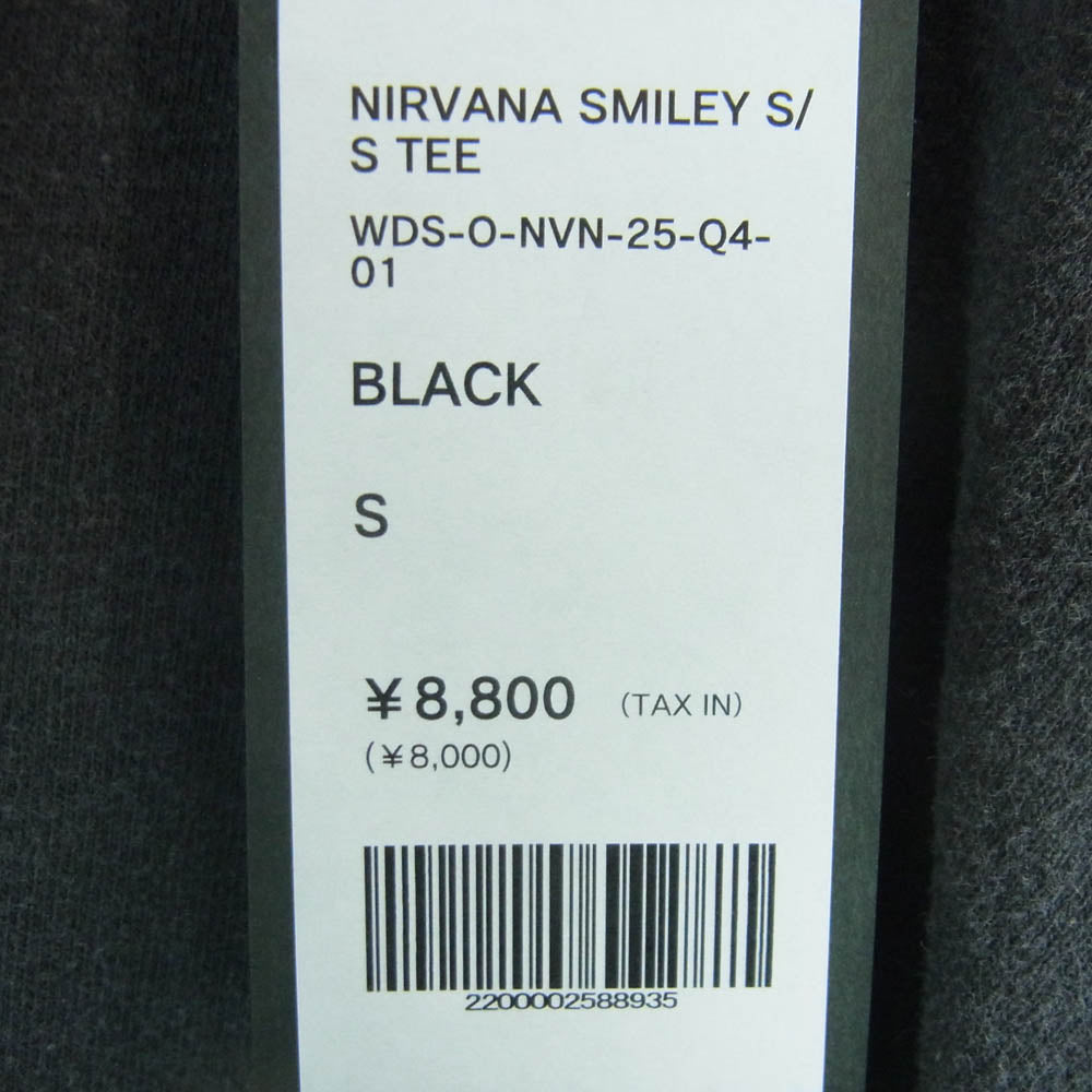 WIND AND SEA ウィンダンシー 25SS WDS-O-NVN-25-Q4-01 NIRVANA SMILEY S/S TEE ニルヴァーナ スマイリー 半袖 Tシャツ ダークグレー系 BLACK S【中古】