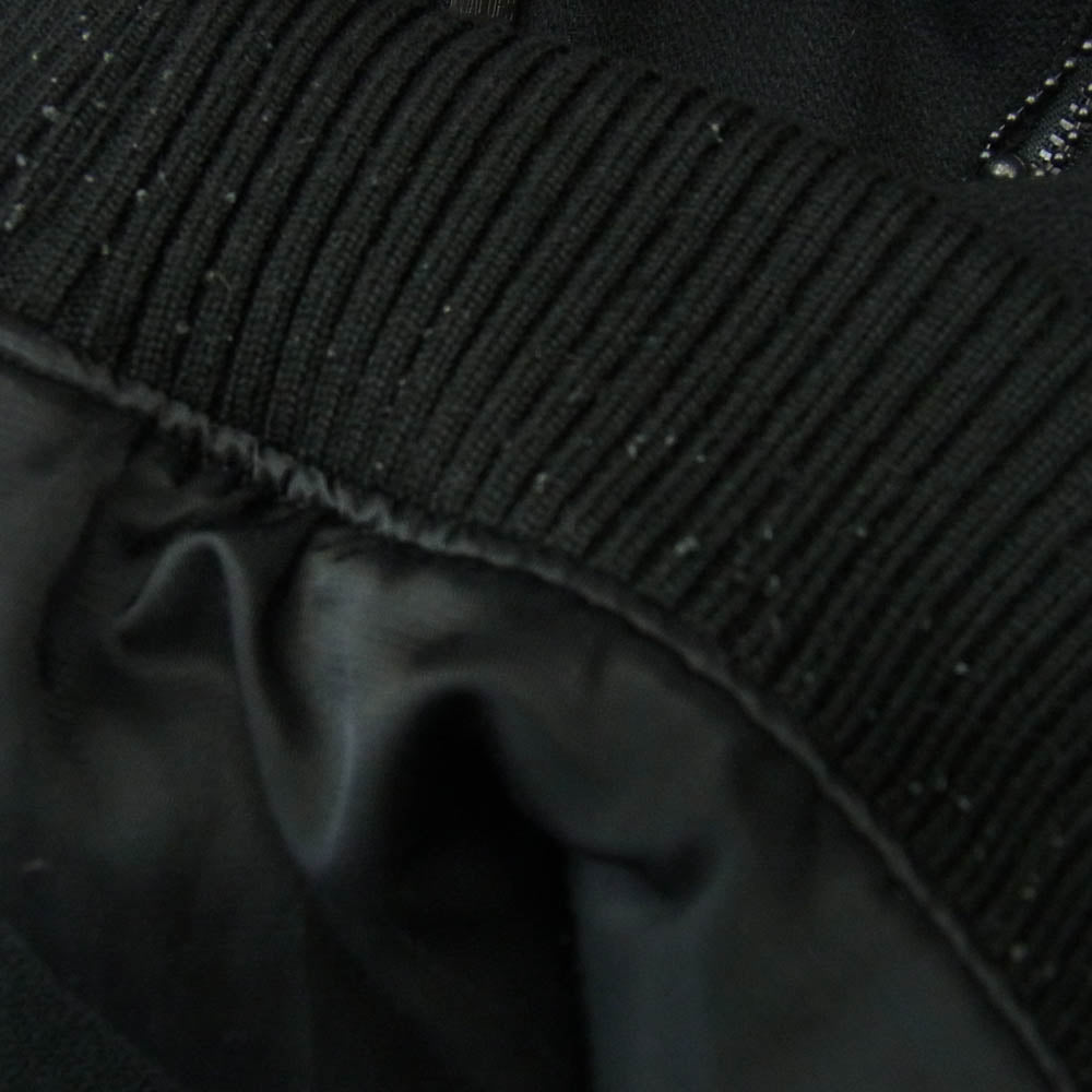 PLEIN プレーン PL14AW-JK01 レザースリーブ ウール ジップジャケット スタジャン ブラック系 3【中古】