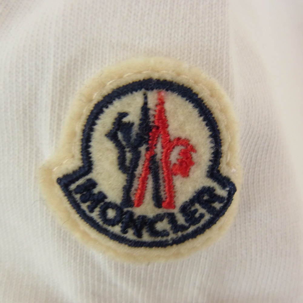 MONCLER モンクレール C-SCOM-19-18991 MAGLIA T-SHIRT マリア ロゴプリント ワッペン 半袖 Tシャツ ホワイト系 L【中古】