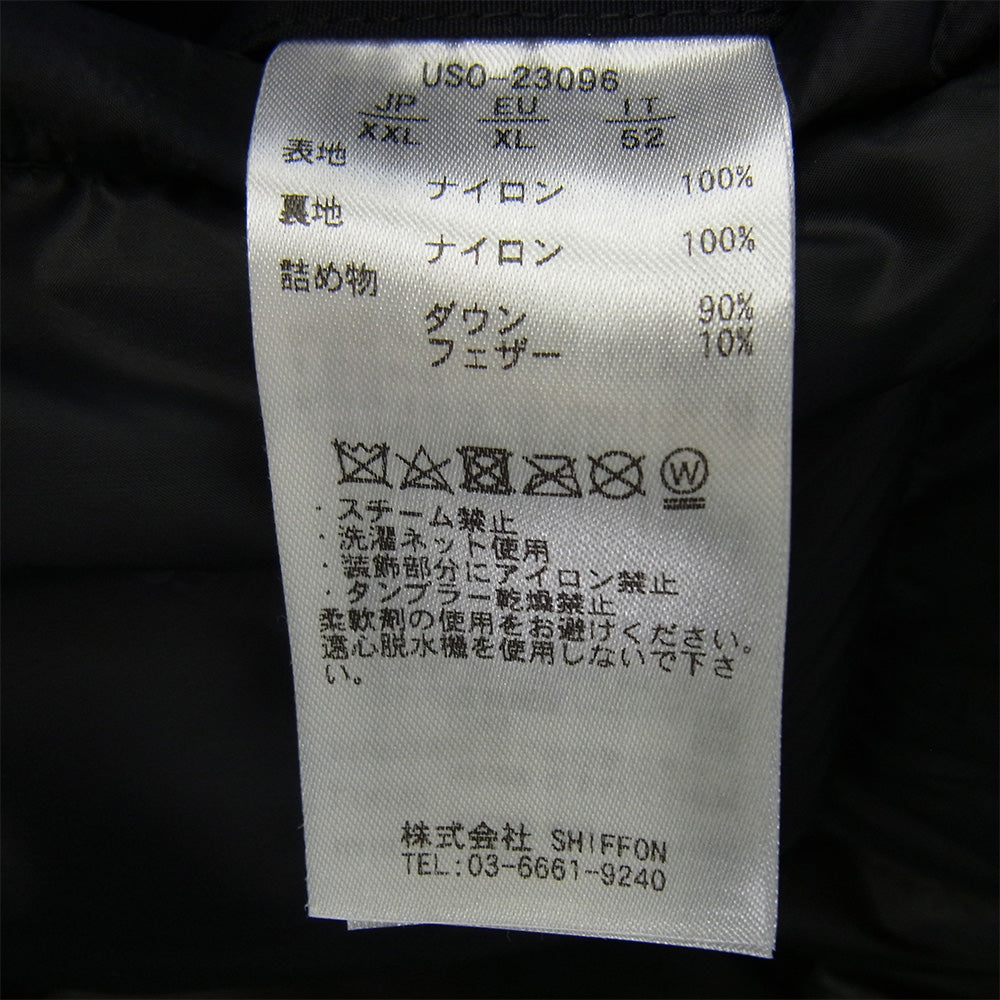 1piu1uguale3 ウノピュウノウグァーレトレ US0-23096 RELAX リラックス PHENIX フェニックス GORE-TEX フラップポケットダウンジャケット ダークネイビー系 JP XXL【中古】