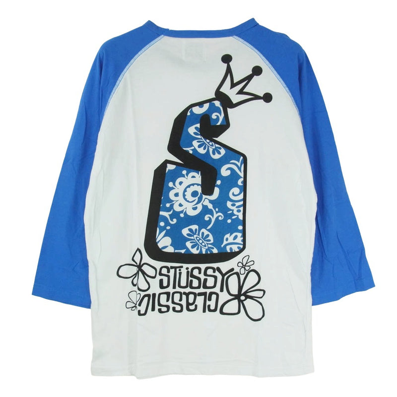 STUSSY ステューシー 00s old hibiscus raglan Tee オールド
