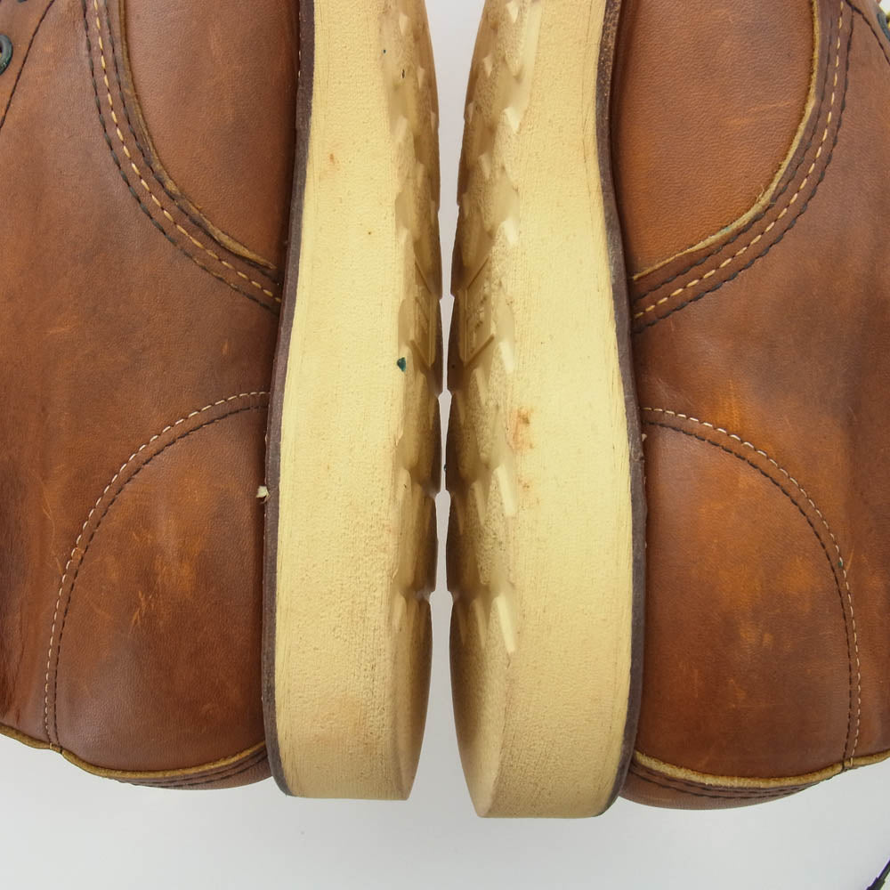 RED WING レッドウィング USA製 6 inch Classic Moc 875 6インチ クラシックモック 7HOLE モックトゥ ワークブーツ Uチップ ライトブラウン系 8.5 E【中古】