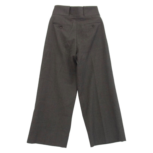 MAISON MARGIELA メゾンマルジェラ 15AW S30KA0417 ハイウエスト ウール 千鳥柄 チェック スラックス パンツ チャコール系 44【中古】