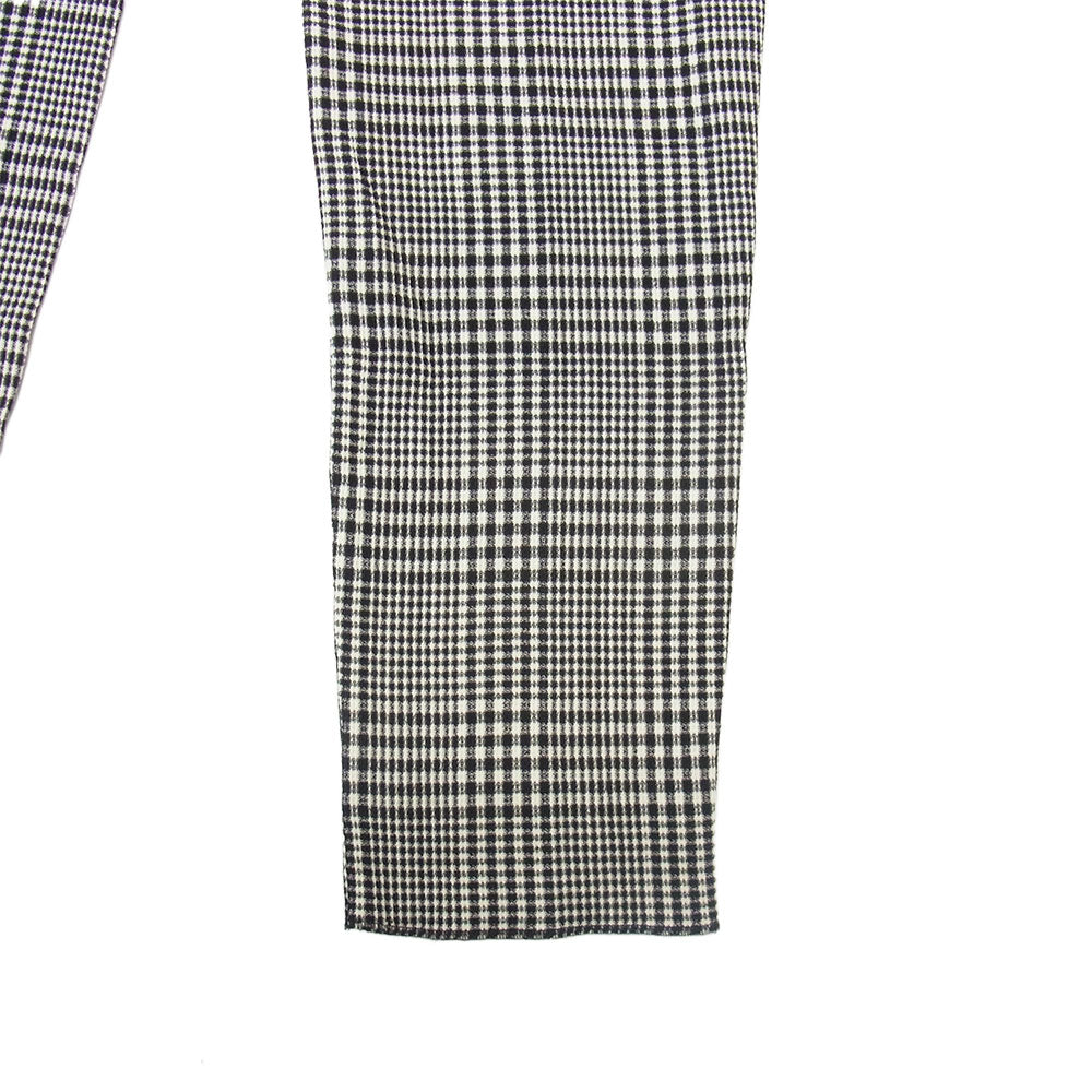 VERSACE ヴェルサーチ plaid virgin wool blend pants チェック パンツ ブラック系 M【中古】