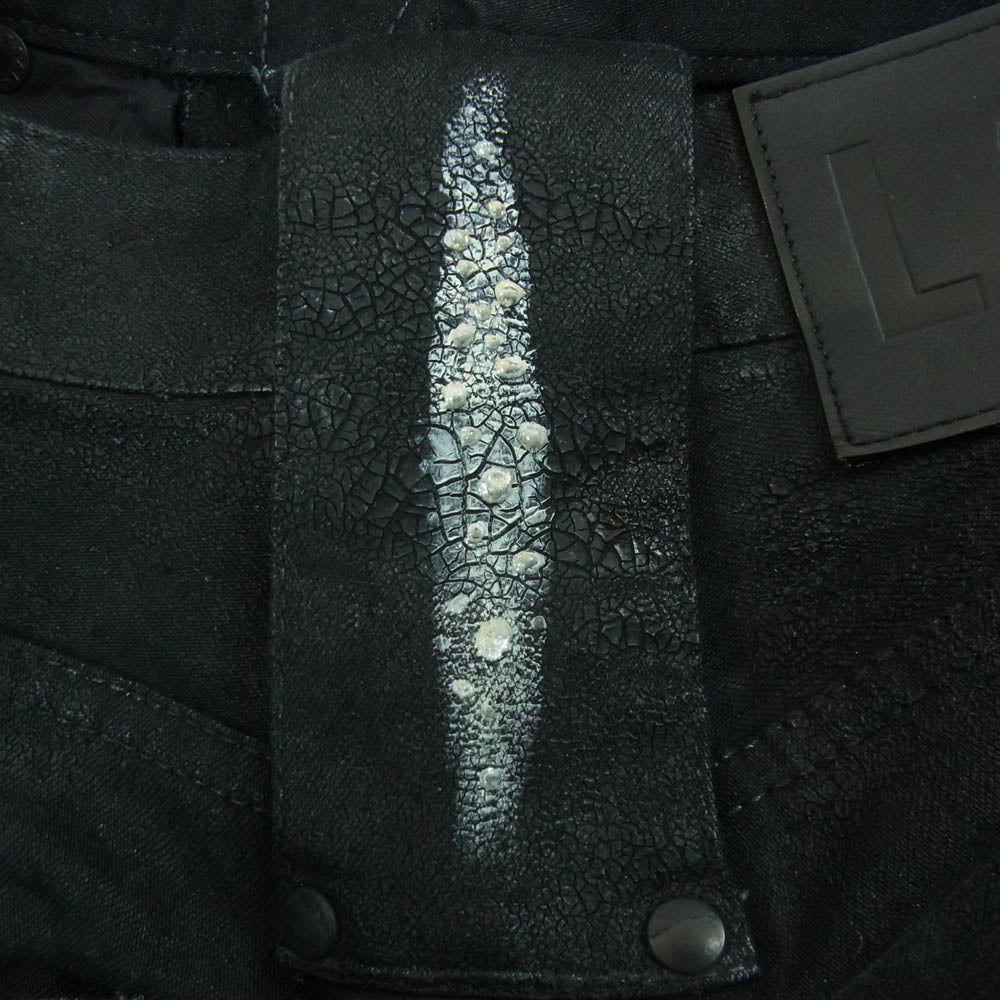 ルグランブルー S-WOLF-B2D ペイント コーティング スキニー デニム パンツ 日本製 ブラック系 28【中古】