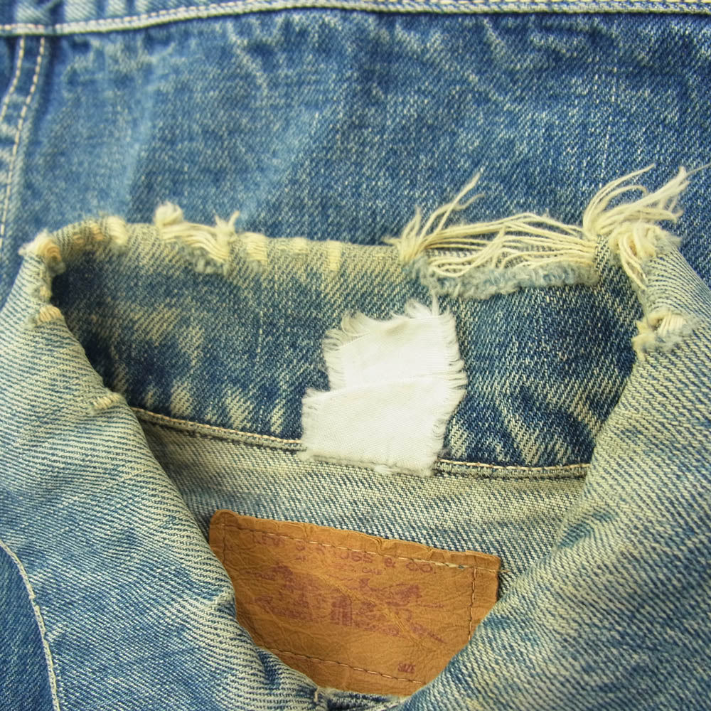 Levi's リーバイス 60s 70s 70505 4th 両面不均等V ボタン裏刻印347 デニムジャケット インディゴブルー系 不明【中古】