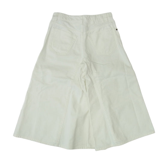 MAISON MARGIELA メゾンマルジェラ S52LA0127 MM6 フレアー クロップド ジーンズ デニム パンツ ホワイト系 38【極上美品】【中古】