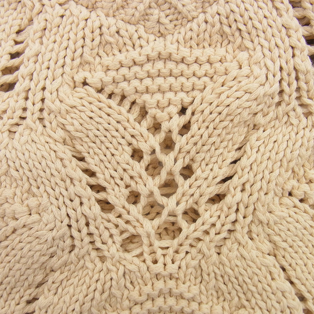 ビューティーアンドユース 6 ROKU ロク LILY YARN SUKASHI KNIT リリヤーン 透かし ニット プルオーバー ベージュ系【中古】