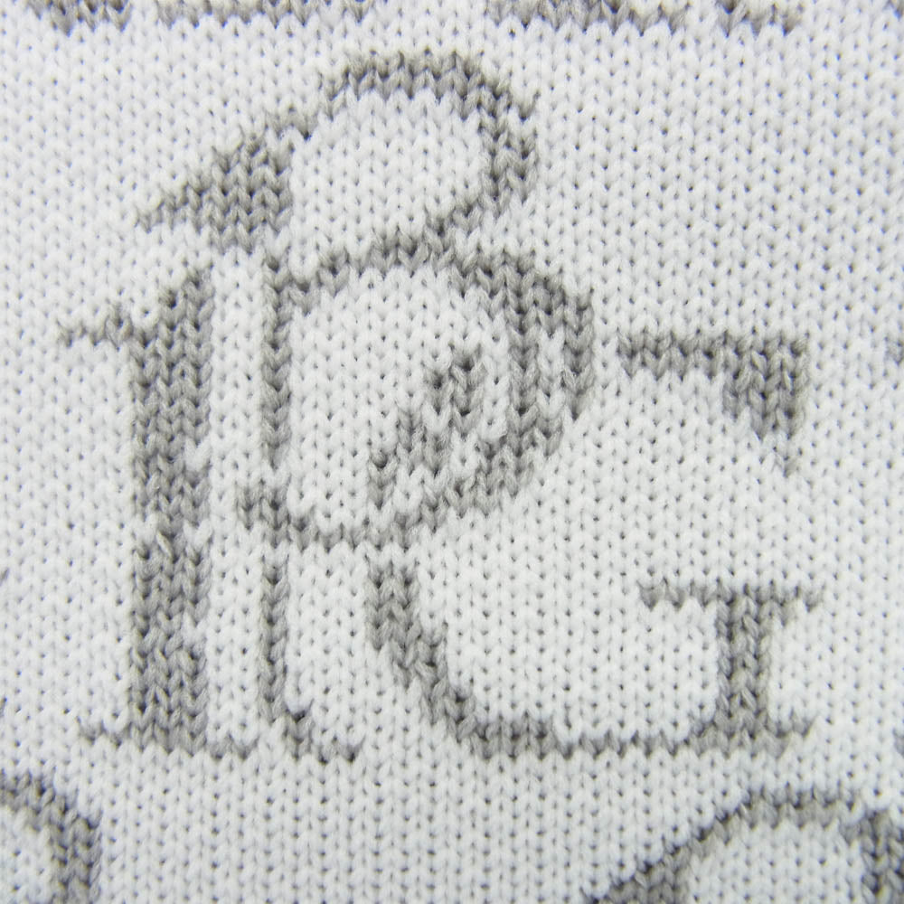 1piu1uguale3 ウノピュウノウグァーレトレ GRK048 POE426 GOLF ゴルフ V NECK KNIT VEST ロゴジャカード Vネック ニット ベスト ホワイト系 VI【美品】【中古】