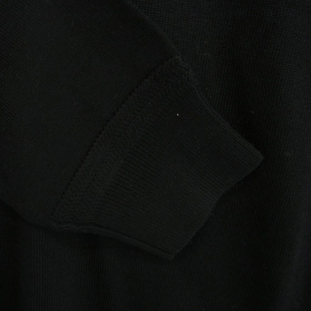 1piu1uguale3 ウノピュウノウグァーレトレ MRK280 WOL167 CREW KNIT 折り鶴ロゴ刺繍 クルーネック ニット セーター ブラック ブラック系 4【極上美品】【中古】