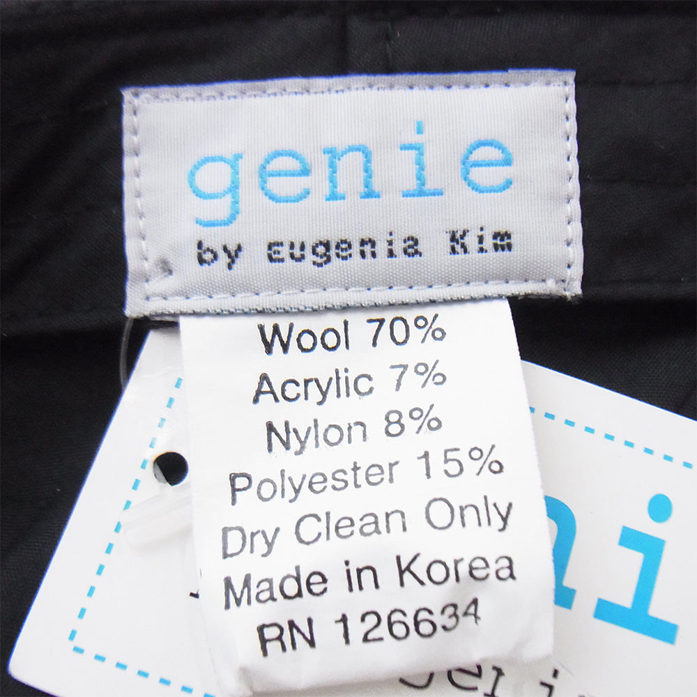 ジニーバイユージニアキム HTEI-IA1-3004 ボンボン ウール チェック柄 ハンチング 帽子 レッド系 M【極上美品】【中古】