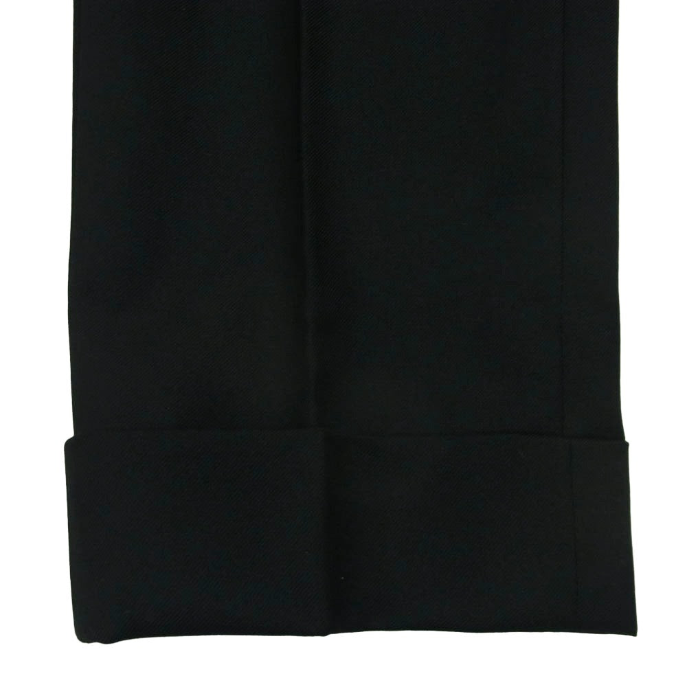 THOM BROWNE トムブラウン ダブル ウール トラウザーズ スラックス パンツ 日本製 ブラック系 00【中古】
