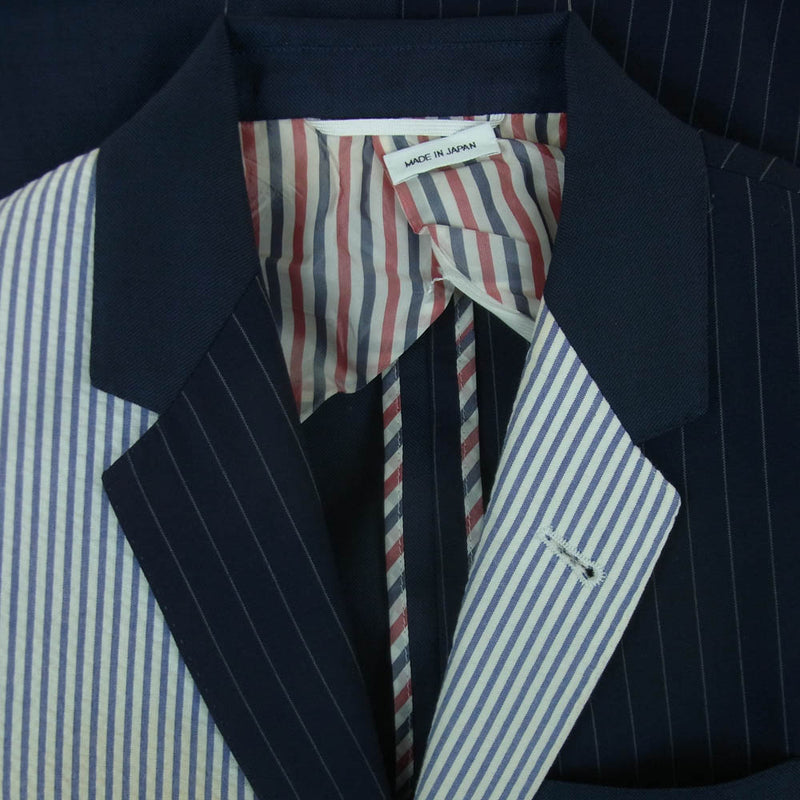 THOM BROWNE トムブラウン ストライプ シアサッカー 切替 2B