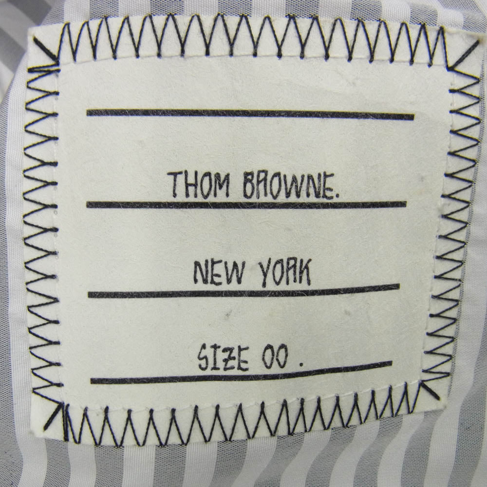 THOM BROWNE トムブラウン MVD015X-00894035 フロントスナップボタン カシミヤ フランネル ダウン ベスト グレー系 00【中古】