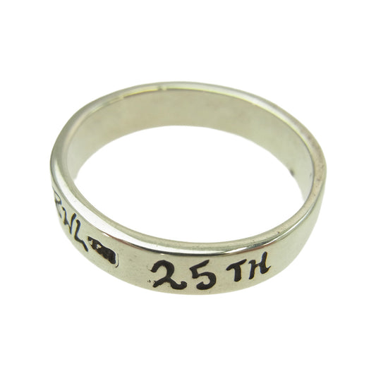 BILL WALL LEATHER ビルウォールレザー 25th Anniversary Band Ring 25周年 アニバーサリー シルバー バンド リング シルバー系 19号【中古】