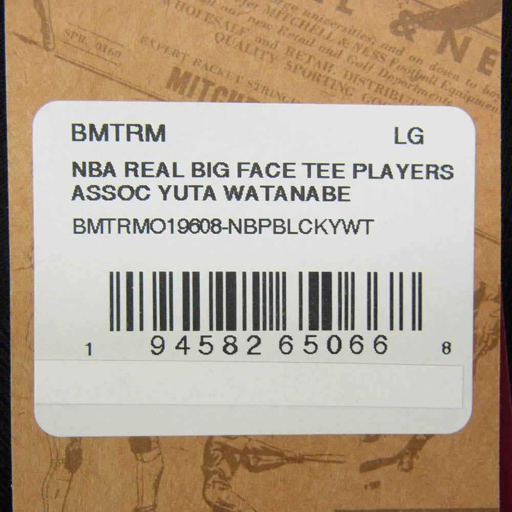 ミッチェルアンドネス NBA REAL BIG FACE ビック フェイス 半袖 Tシャツ ブラック系 L【美品】【中古】