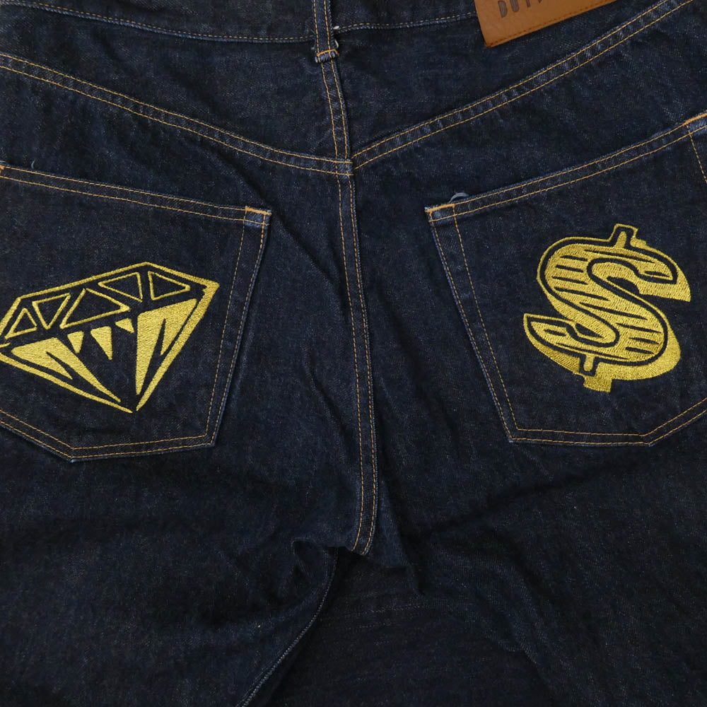 Billionaire Boys Club ビリオネアボーイズクラブ 刺繍 デニム パンツ インディゴブルー系 L【中古】