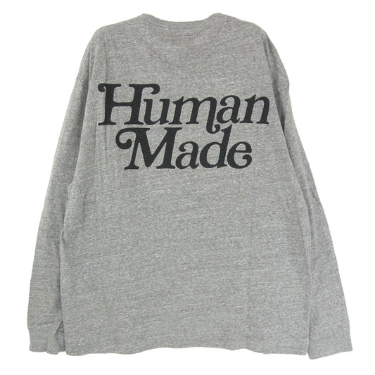 HUMAN MADE ヒューマンメイド × GirlsDon'tCry ガールズドントクライ 長袖 Tシャツ カットソー ロングスリーブ グレー系 L【中古】