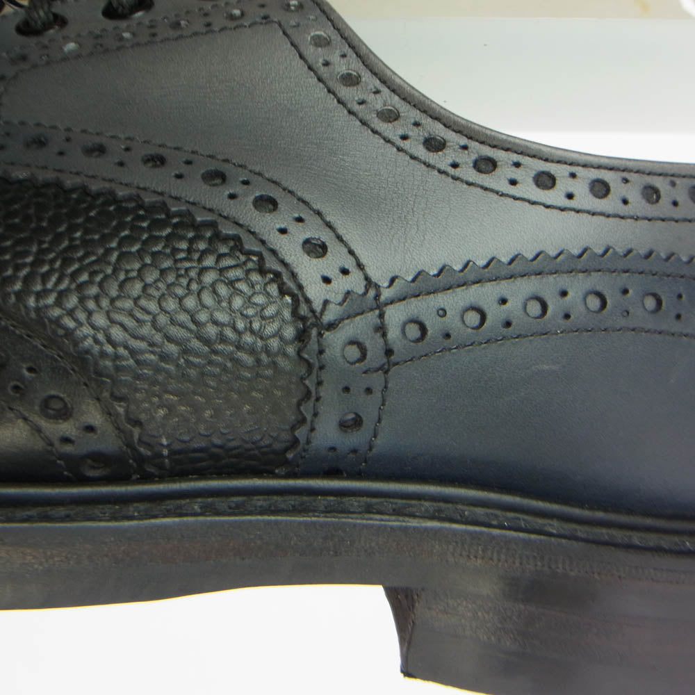 Tricker's トリッカーズ M7292 KESWICK ケズィック クレイジーパターン ウイングチップ レースアップ スエード レザー シューズ ブラック系 7.5【中古】