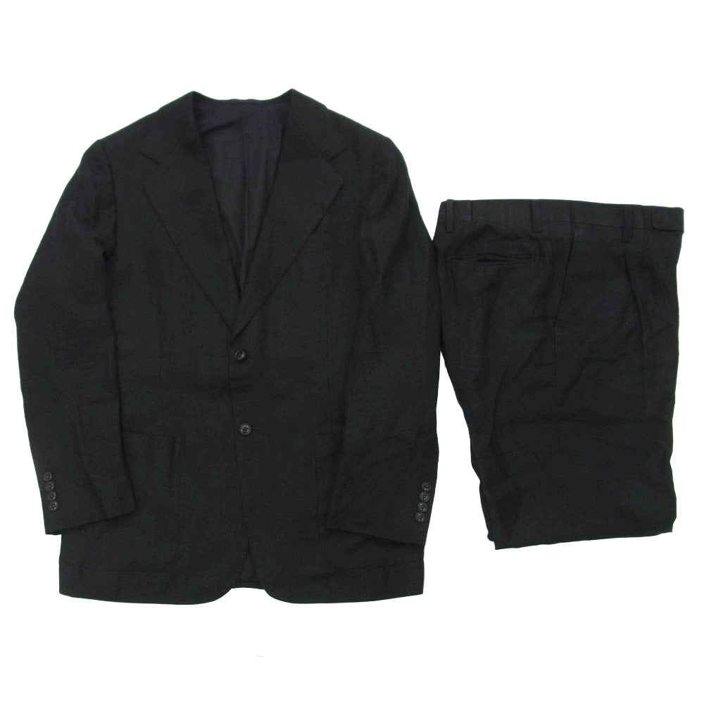 COMOLI コモリ 25SS B01-08002 カナパ スーツ ヘンプ セット アップ ブラック系 3【中古】 COMOLI コモリ 25SS B01-08002 カナパ スーツ ヘンプ セット アップ