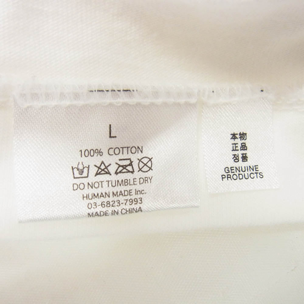 HUMAN MADE ヒューマンメイド × KEIKO SOOTOME T SHIRT 五月女ケイ子 半袖 プリント Tシャツ ホワイト系 L【中古】