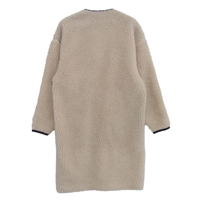 HYKE ハイク 21AW 212-17175 FAUX SHEARLING COAT ノーカラー ボア