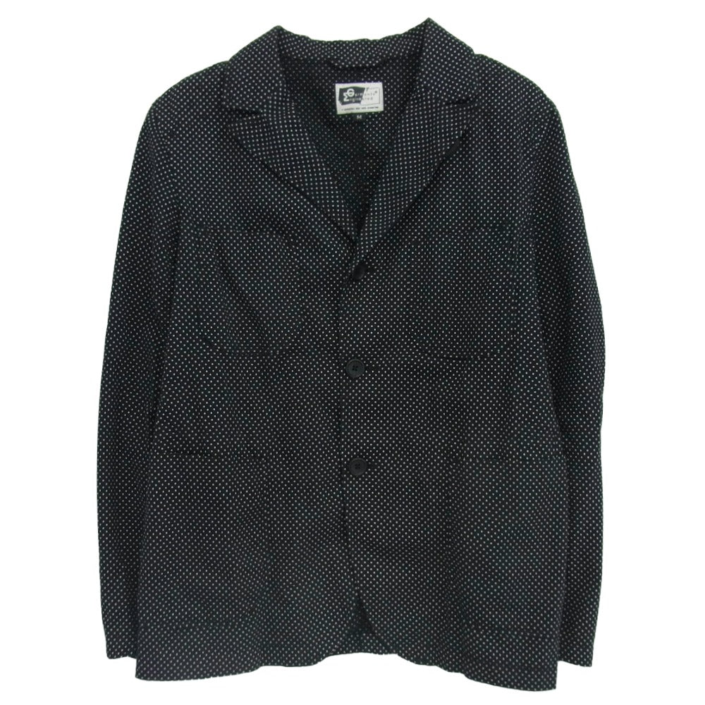 Engineered Garments エンジニアードガーメンツ ドット柄 3B コットン テーラードジャケット ブラック系 M【中古】 Engineered Garments エンジニアードガーメンツ ドット柄 3B コットン